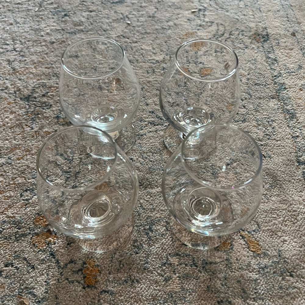 Barely used- brandy or wine glasses - sold as set of 4